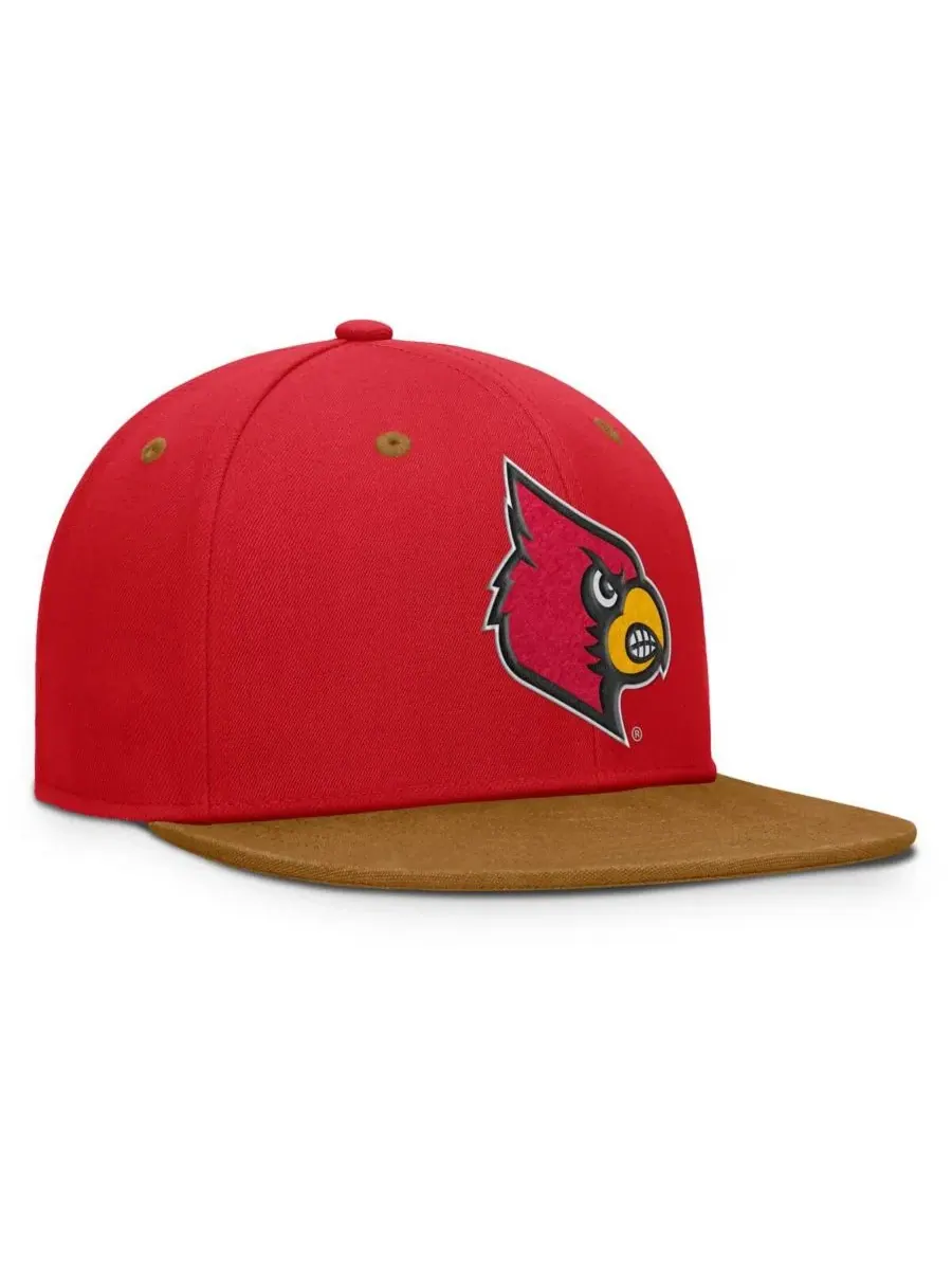 Fanatics Мужская красно-коричневая бейсболка Louisville Cardinals NoBo Fitted Hat — изображение 3 из 4, красный коричневый