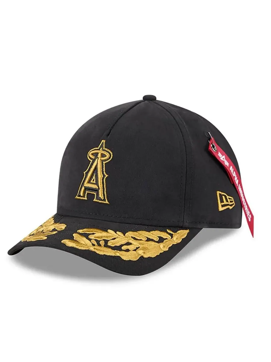 New Era Мужская черная регулируемая кепка Los Angeles Angels A-Frame 9FORTY — изображение 1 из 4, черный