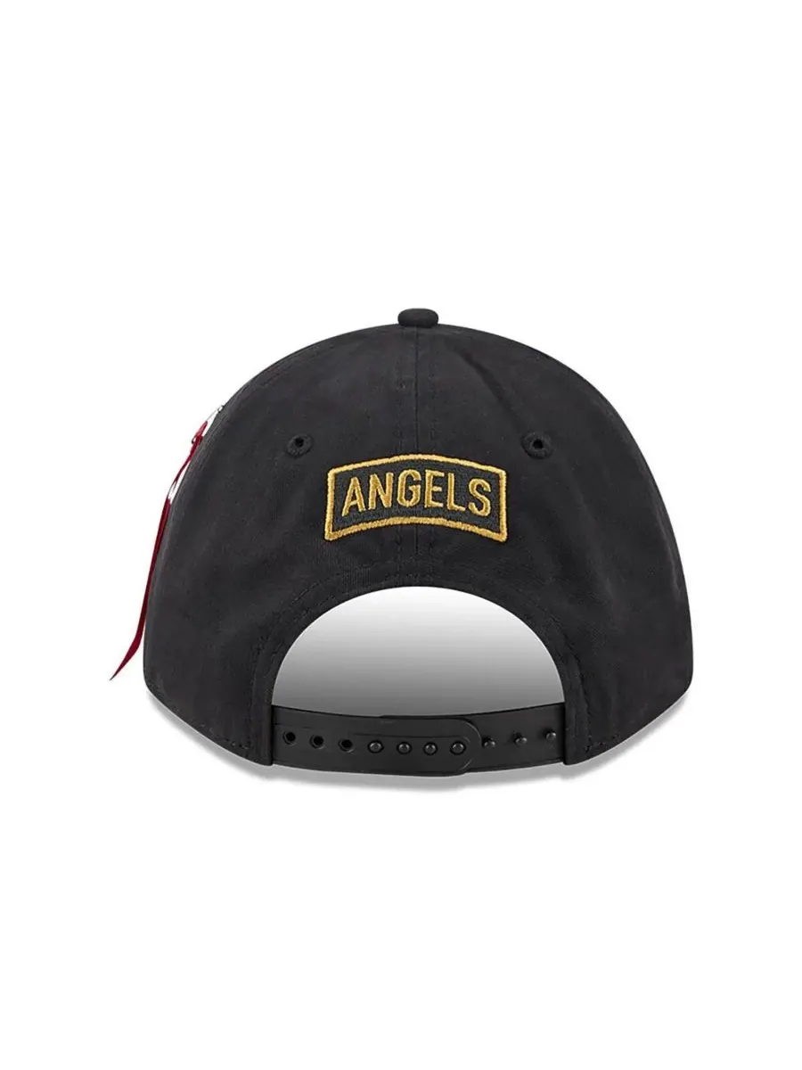 New Era Мужская черная регулируемая кепка Los Angeles Angels A-Frame 9FORTY — изображение 2 из 4, черный