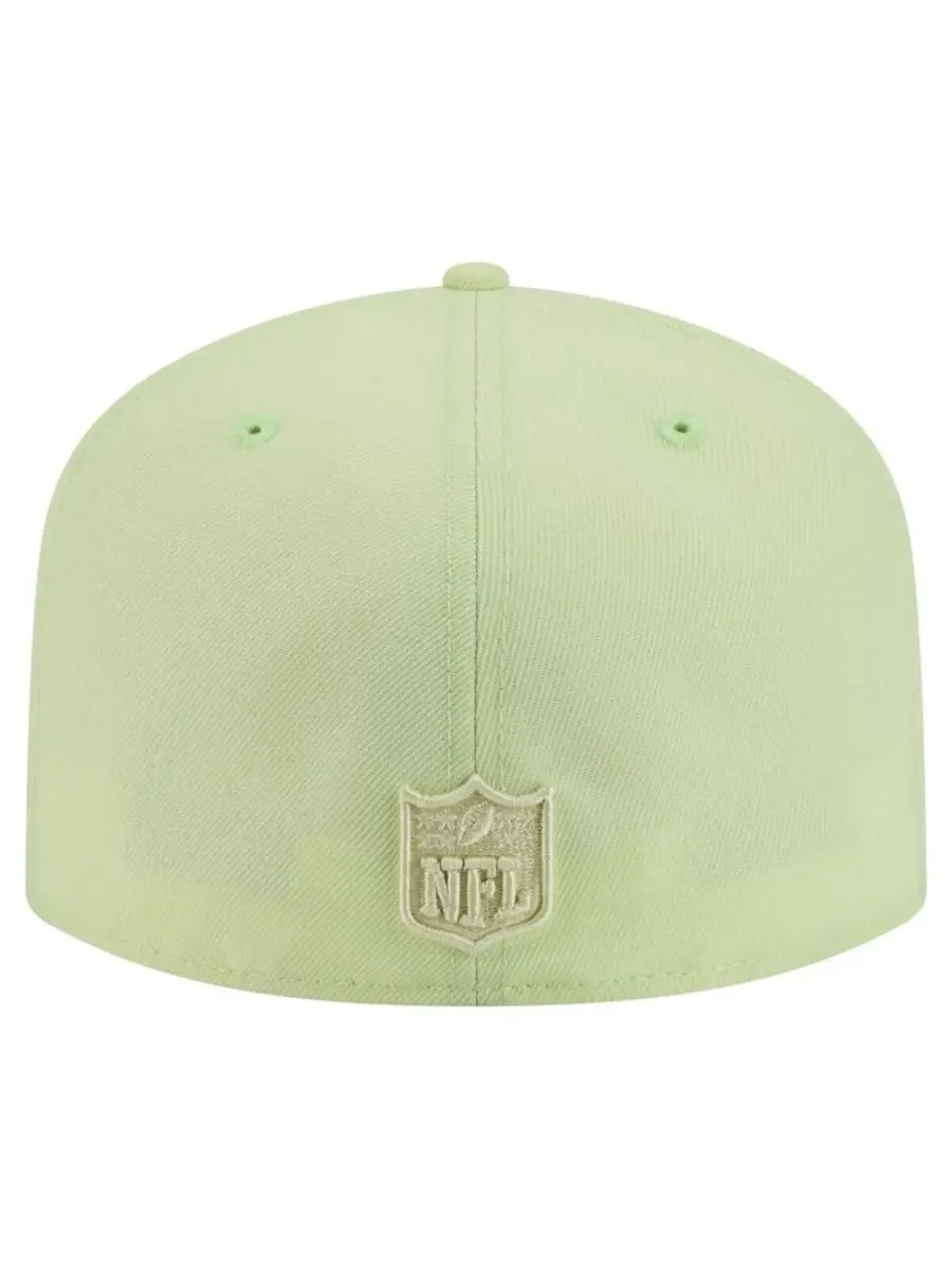 New Era Мужская зеленая бейсболка New York Jets Color Pack A-Frame 59FIFTY Fitted Hat — изображение 2 из 4, зеленый