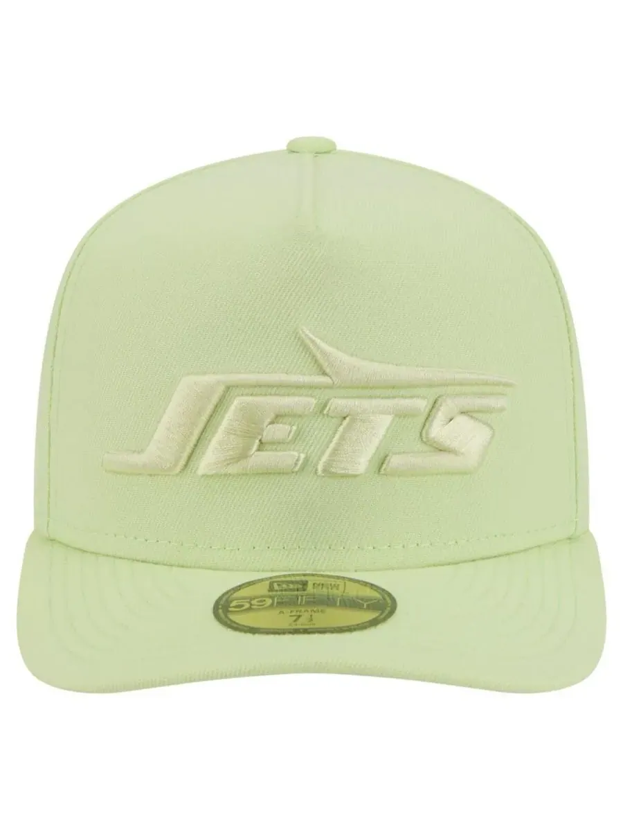 New Era Мужская зеленая бейсболка New York Jets Color Pack A-Frame 59FIFTY Fitted Hat — изображение 3 из 4, зеленый