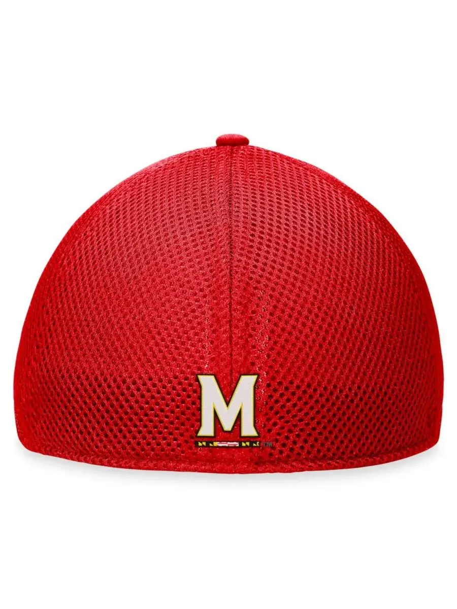 Top of the World Мужская красная кепка Maryland Terrapins Spacer Flex Hat — изображение 4 из 4, красный