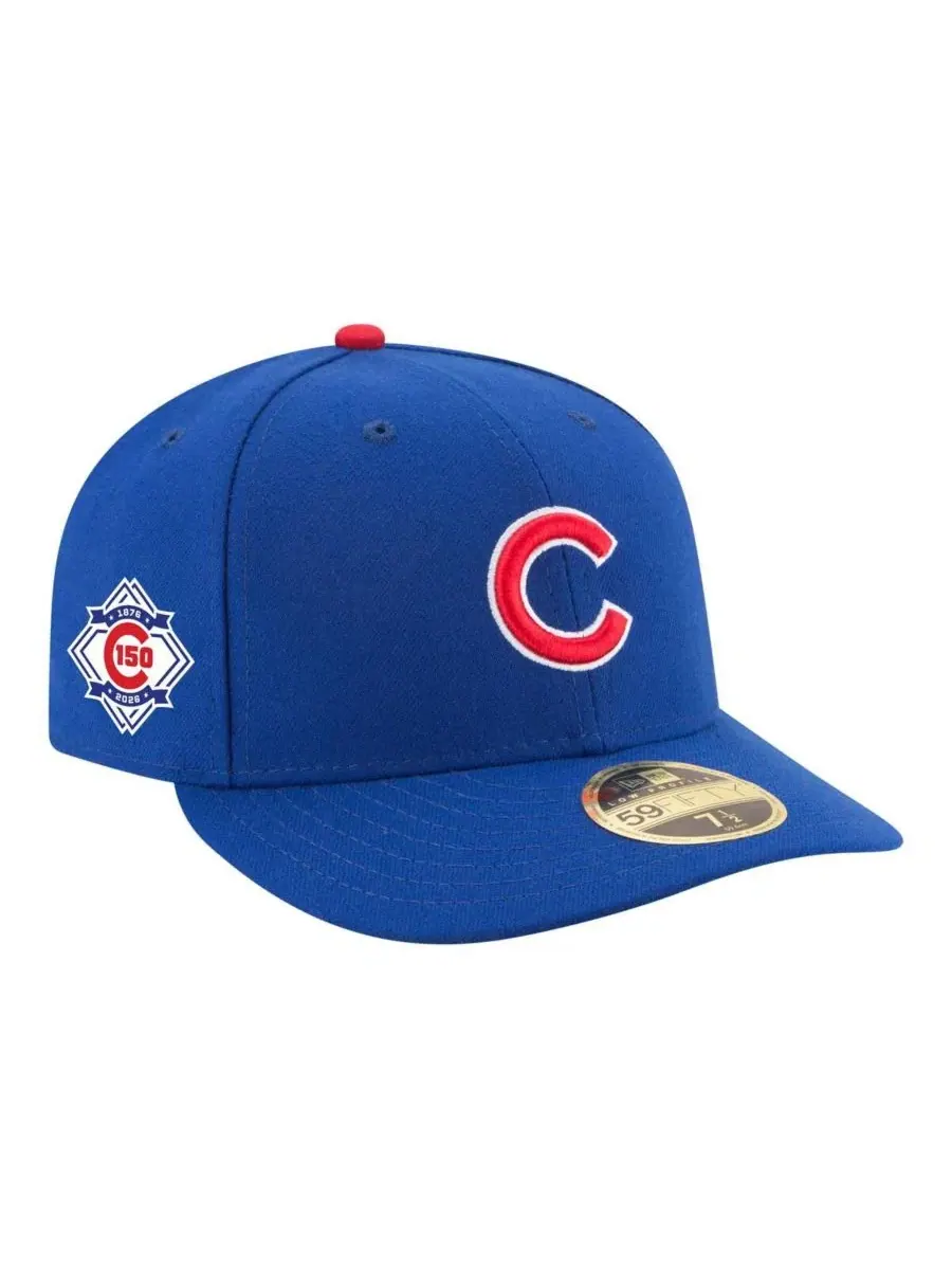 Мужская бейсболка Royal Chicago Cubs 150th Anniversary Low Profile 59FIFTY Fitted Hat New Era — изображение 1 из 4