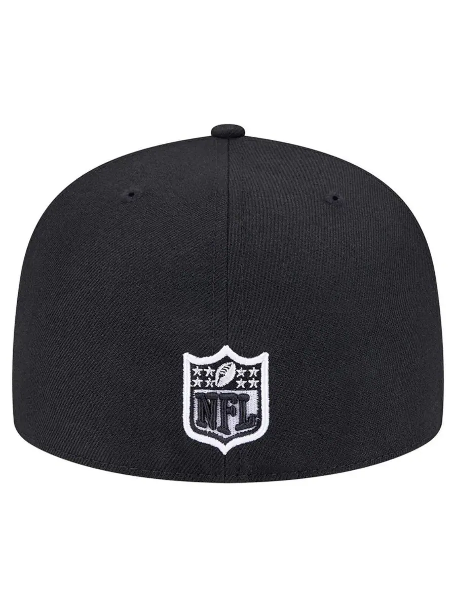 Мужская черная клетчатая кепка New Orleans Saints 59FIFTY New Era — изображение 5 из 5, черный