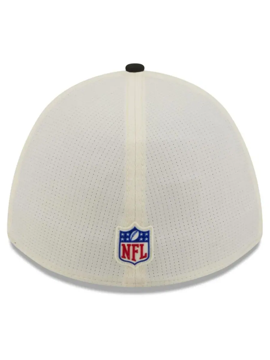 Бейсболка New Era 39THIRTY Flex с козырьком, хлопковая, Baltimore Ravens — изображение 3 из 4, кремовый черный