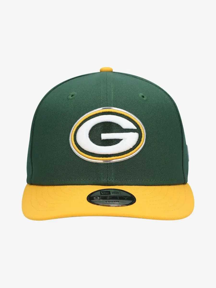 Кепка-снапбек Green Bay Packers 2026 NFL Draft Pre-Curved 9FIFTY New Era — изображение 3 из 5, зеленый золотистый