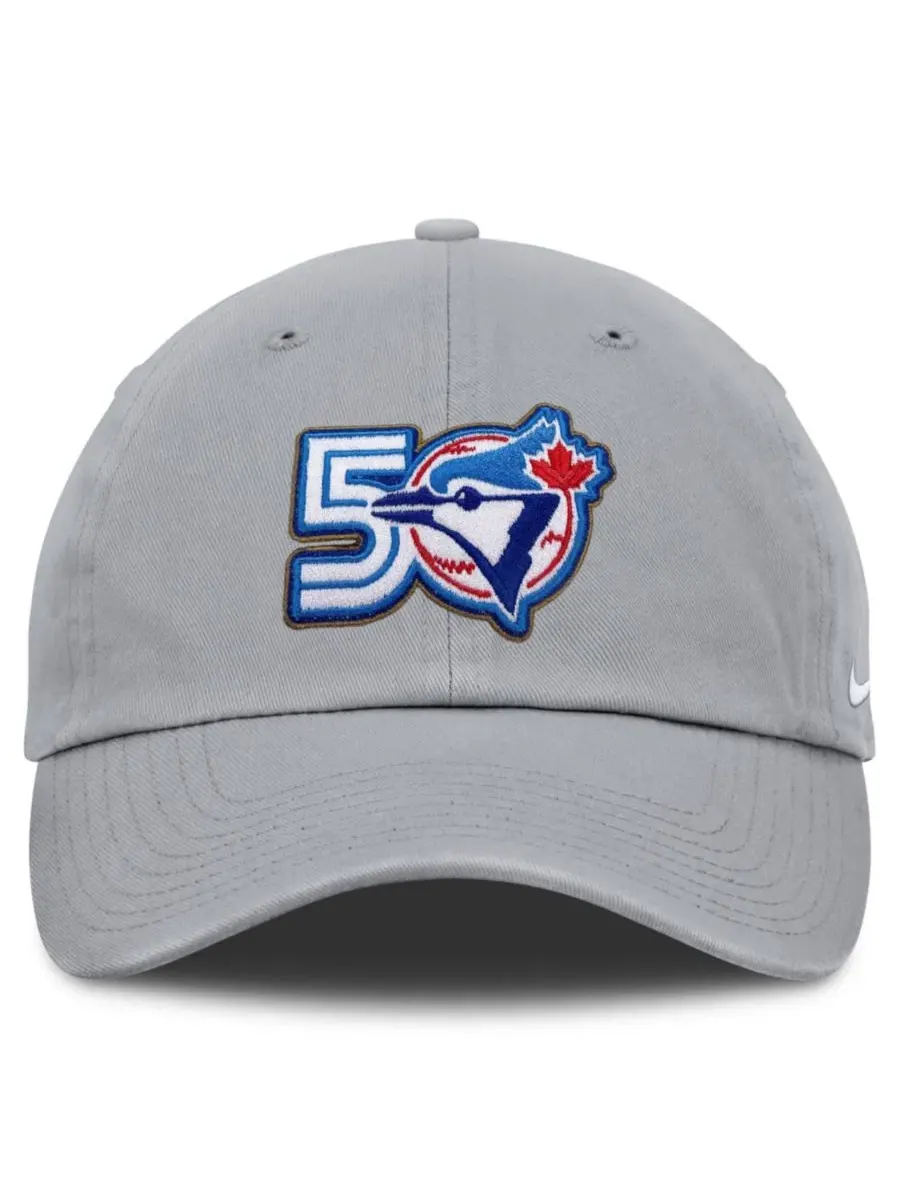 Кепка Nike Toronto Blue Jays 50th Season Club с регулируемым ремешком — изображение 2 из 4, серый