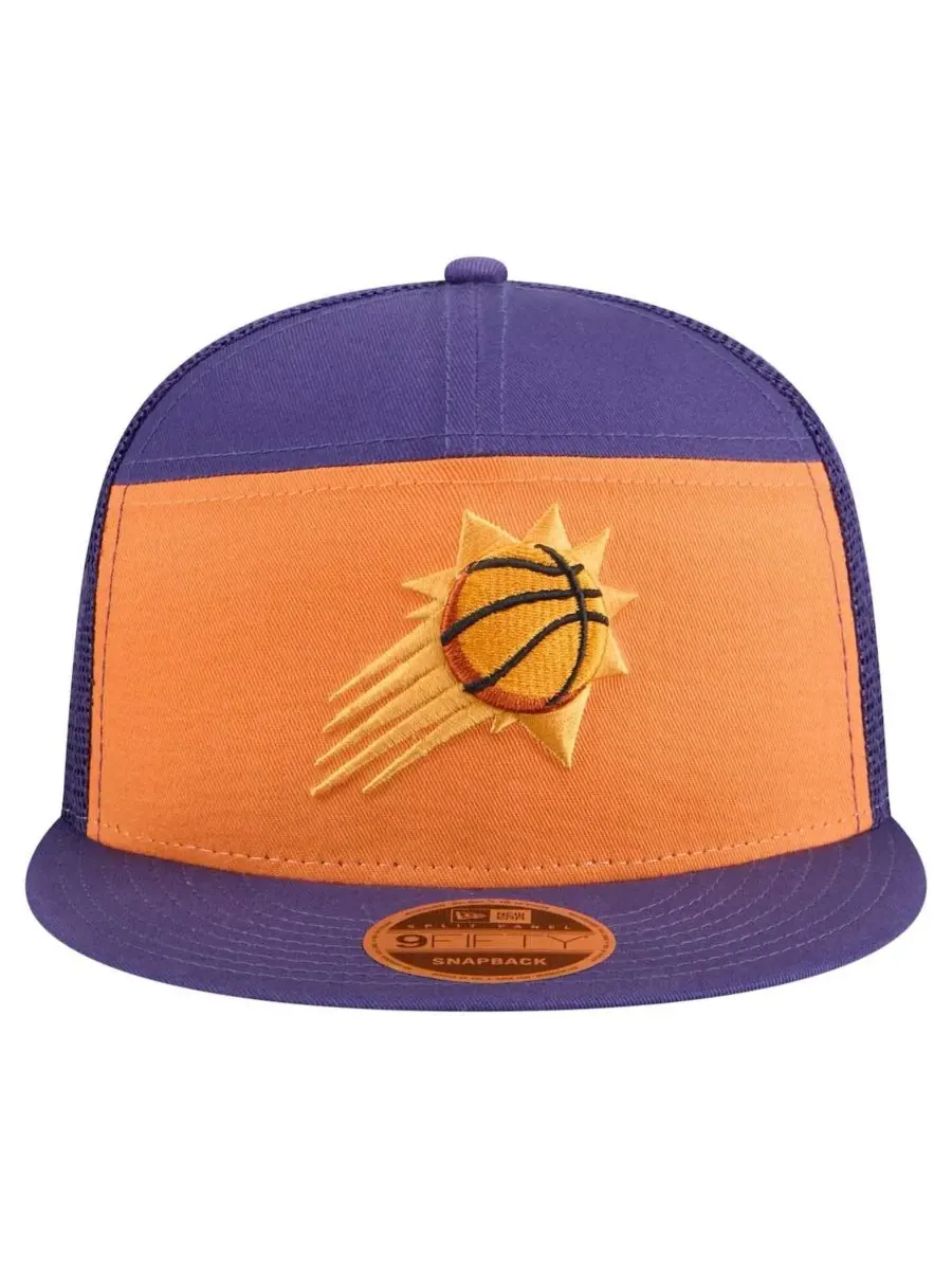 New Era Мужская оранжево-фиолетовая бейсболка Phoenix Suns Outdoor Split Panel 9FIFTY Snapback — изображение 4 из 5