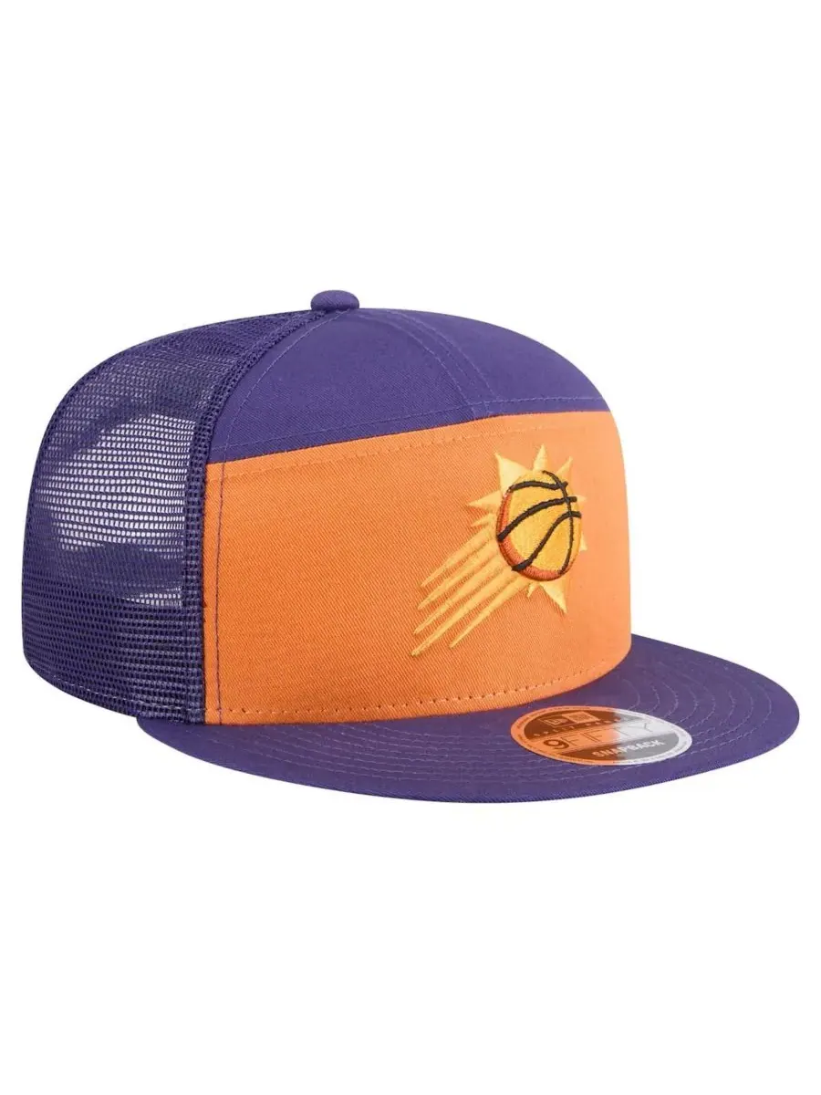 New Era Мужская оранжево-фиолетовая бейсболка Phoenix Suns Outdoor Split Panel 9FIFTY Snapback — изображение 5 из 5