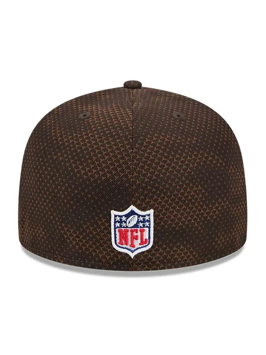 New Era Мужская коричневая бейсболка Cleveland Browns 2024 Sideline 59FIFTY Fitted Hat — изображение 4 из 4, коричневый