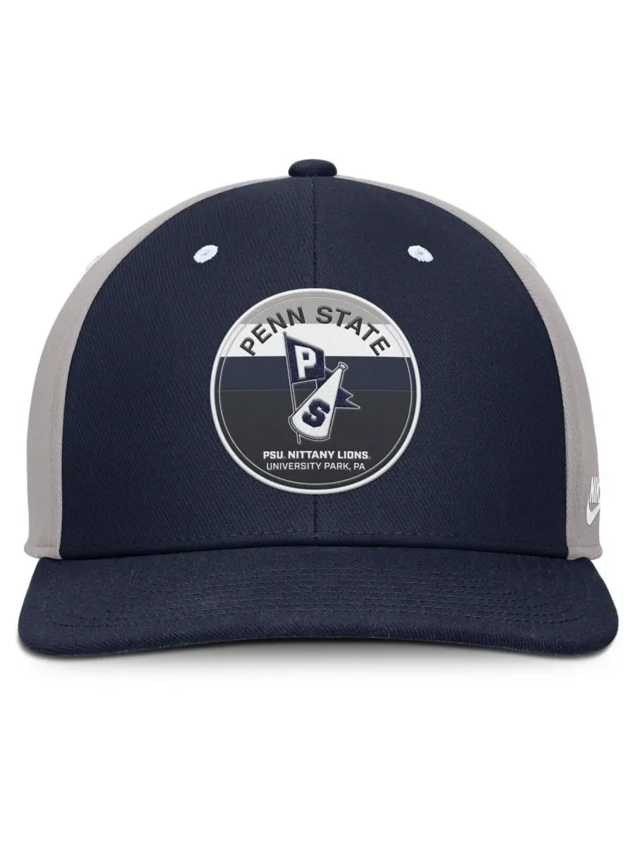Nike Мужская бейсболка Penn State Nittany Lions Prep Pro Performance Snapback темно-синего/серого — изображение 2 из 4