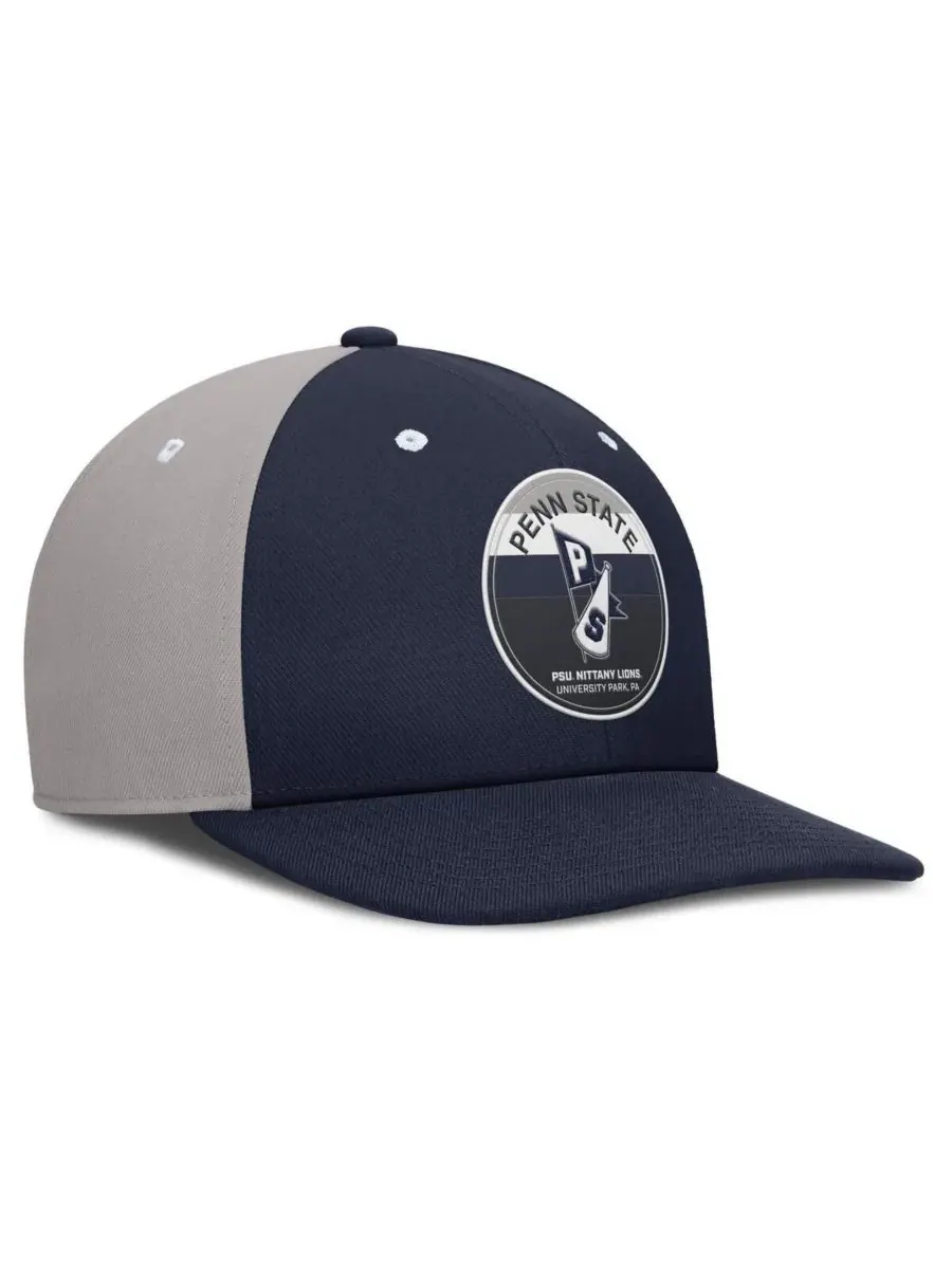 Nike Мужская бейсболка Penn State Nittany Lions Prep Pro Performance Snapback темно-синего/серого — изображение 3 из 4