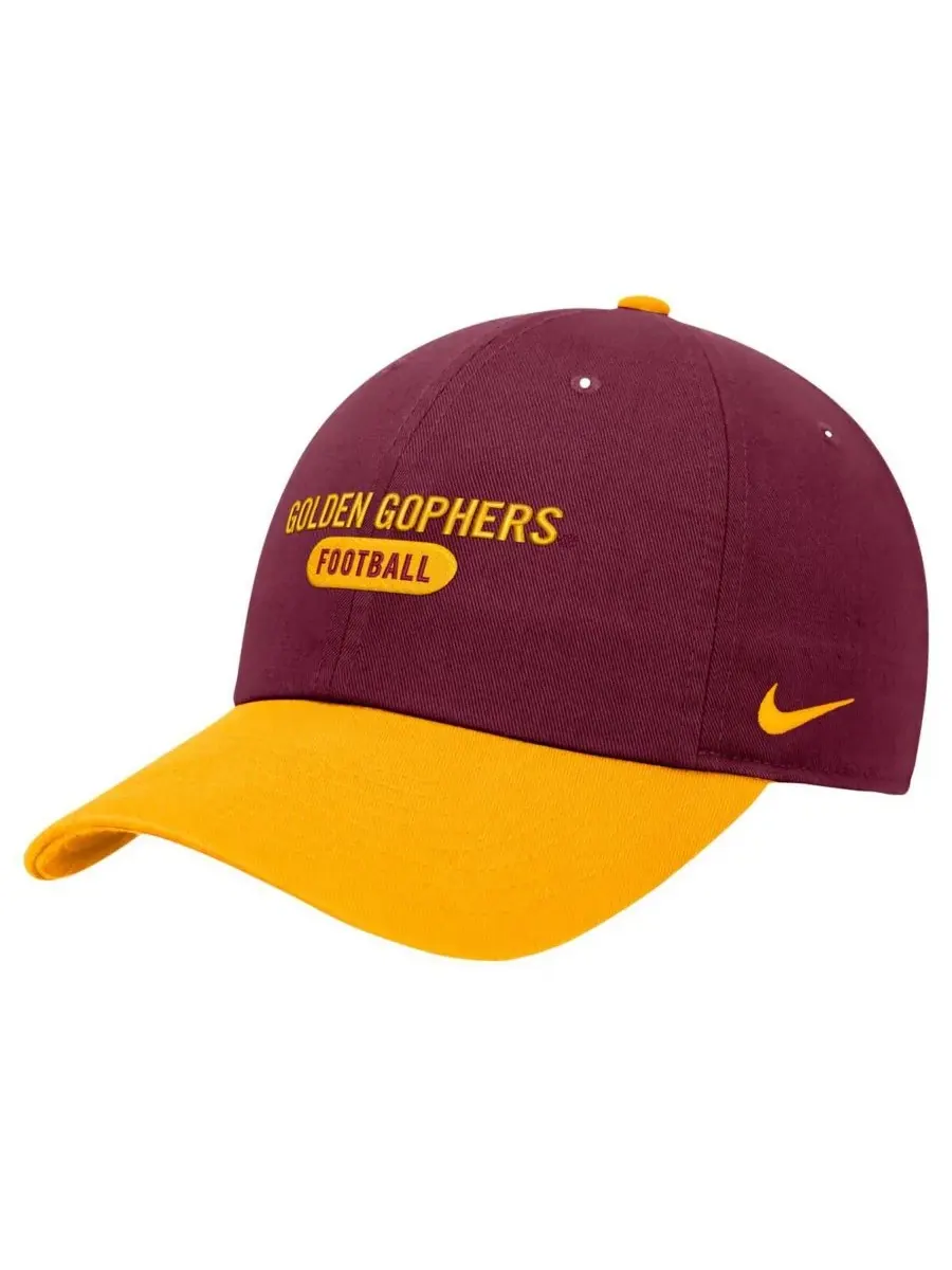 Nike Мужская регулируемая кепка бордового цвета с символикой Minnesota Golden Gophers — изображение 1 из 2, коричневый