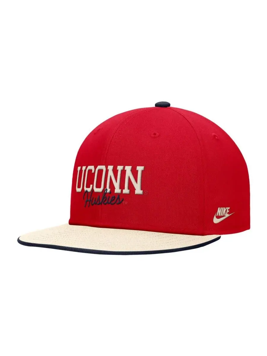 Nike Мужская красная бейсболка UConn Huskies Script Pro Dri-FIT Snapback — изображение 1 из 2, красный