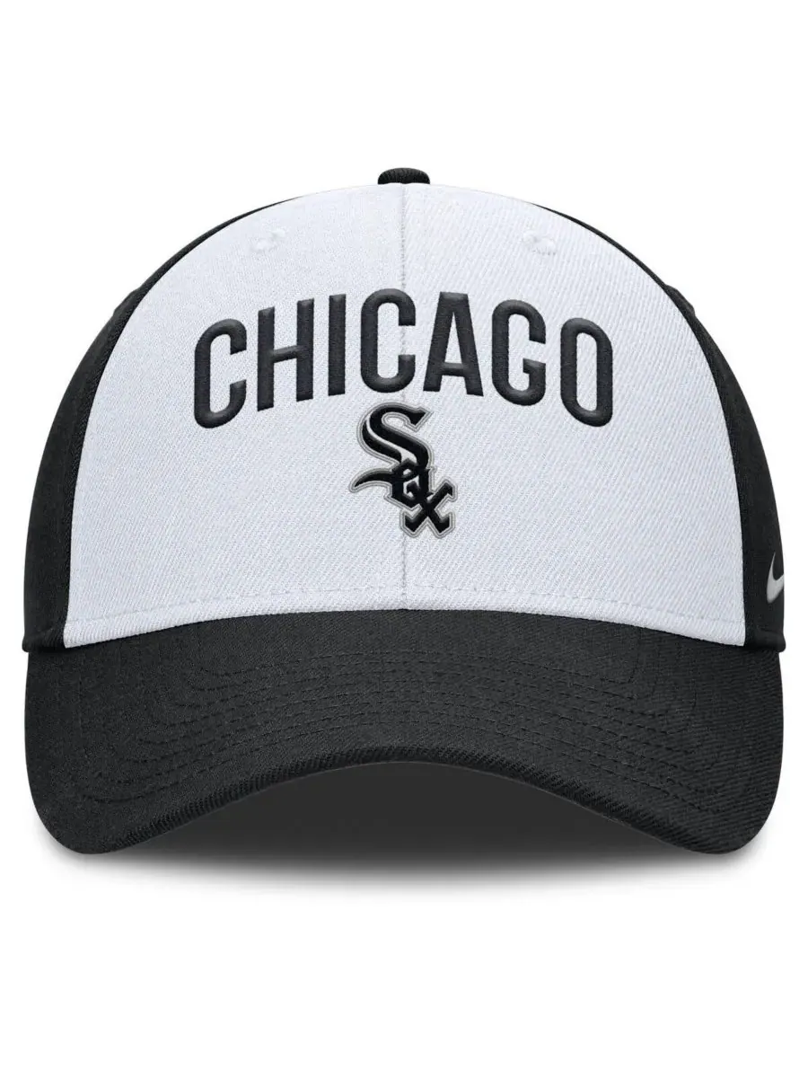 Nike Мужская бело-черная бейсболка Chicago White Sox Club Performance с регулируемым размером — изображение 2 из 4