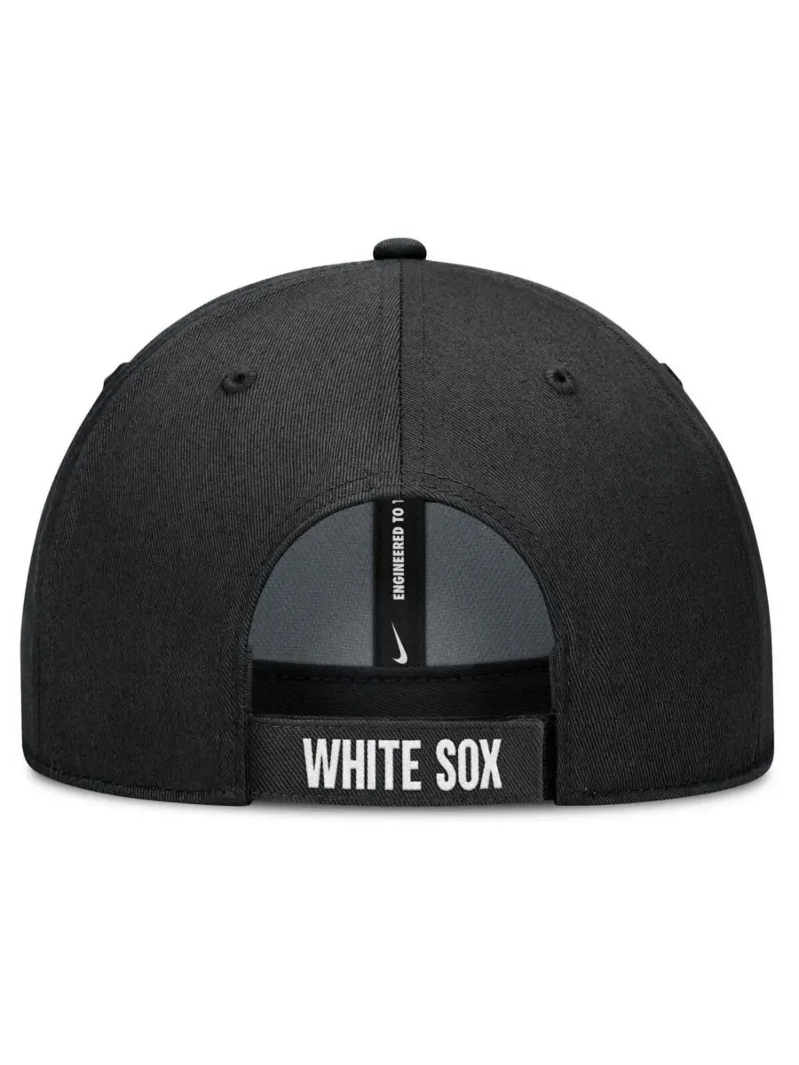 Nike Мужская бело-черная бейсболка Chicago White Sox Club Performance с регулируемым размером — изображение 3 из 4