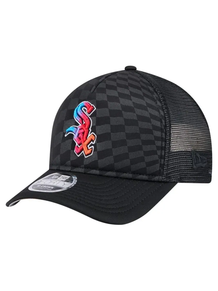 New Era Мужская черная бейсболка Chicago White Sox Gradient 9FORTY A-Frame M-Crown Trucker с — изображение 1 из 4, черный