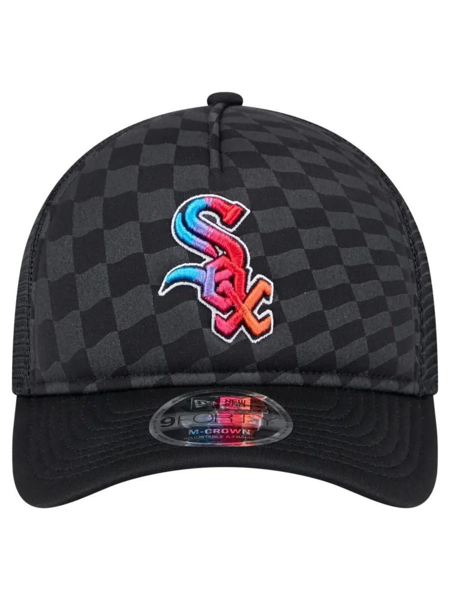 New Era Мужская черная бейсболка Chicago White Sox Gradient 9FORTY A-Frame M-Crown Trucker с — изображение 2 из 4, черный