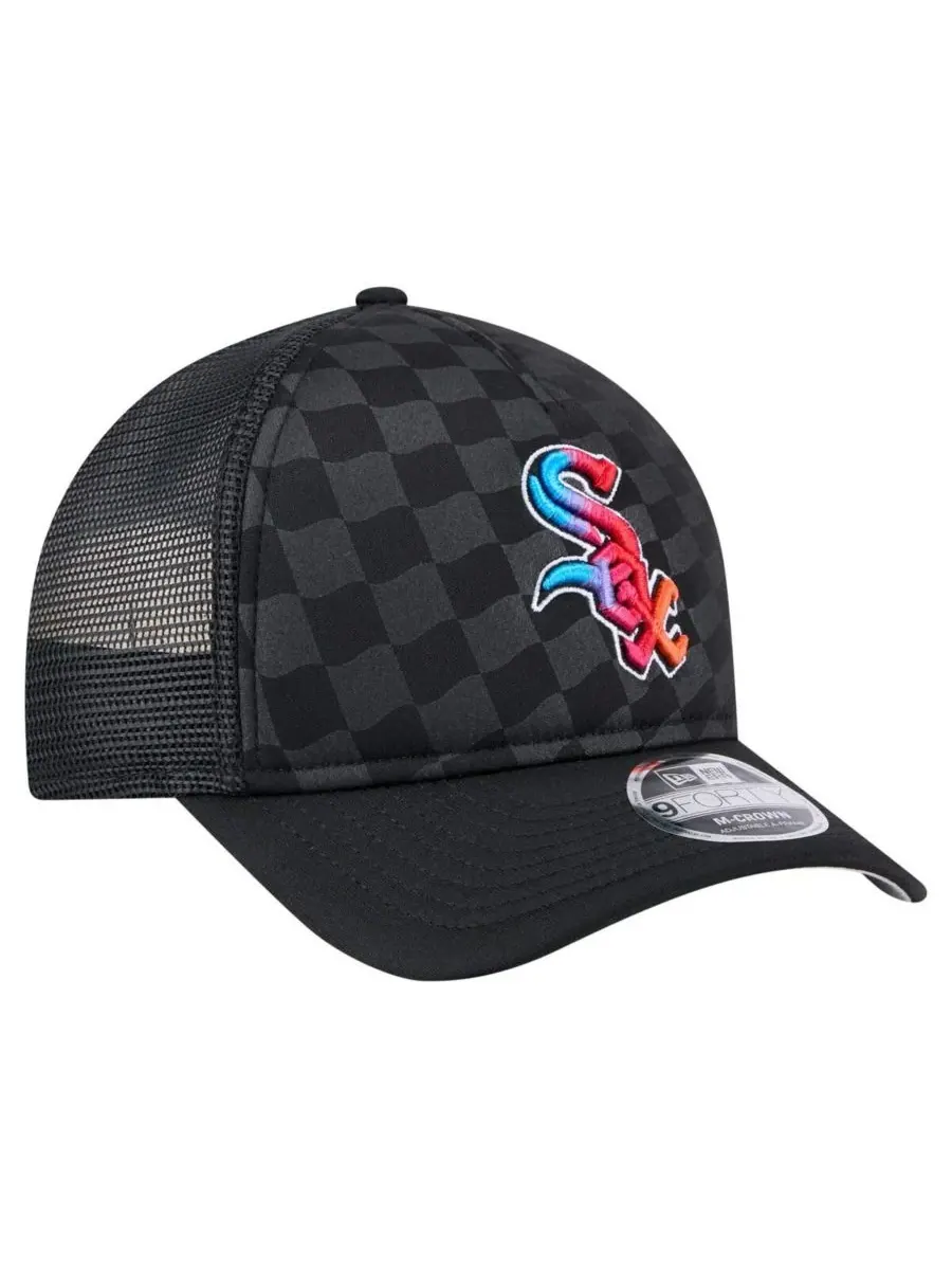 New Era Мужская черная бейсболка Chicago White Sox Gradient 9FORTY A-Frame M-Crown Trucker с — изображение 3 из 4, черный