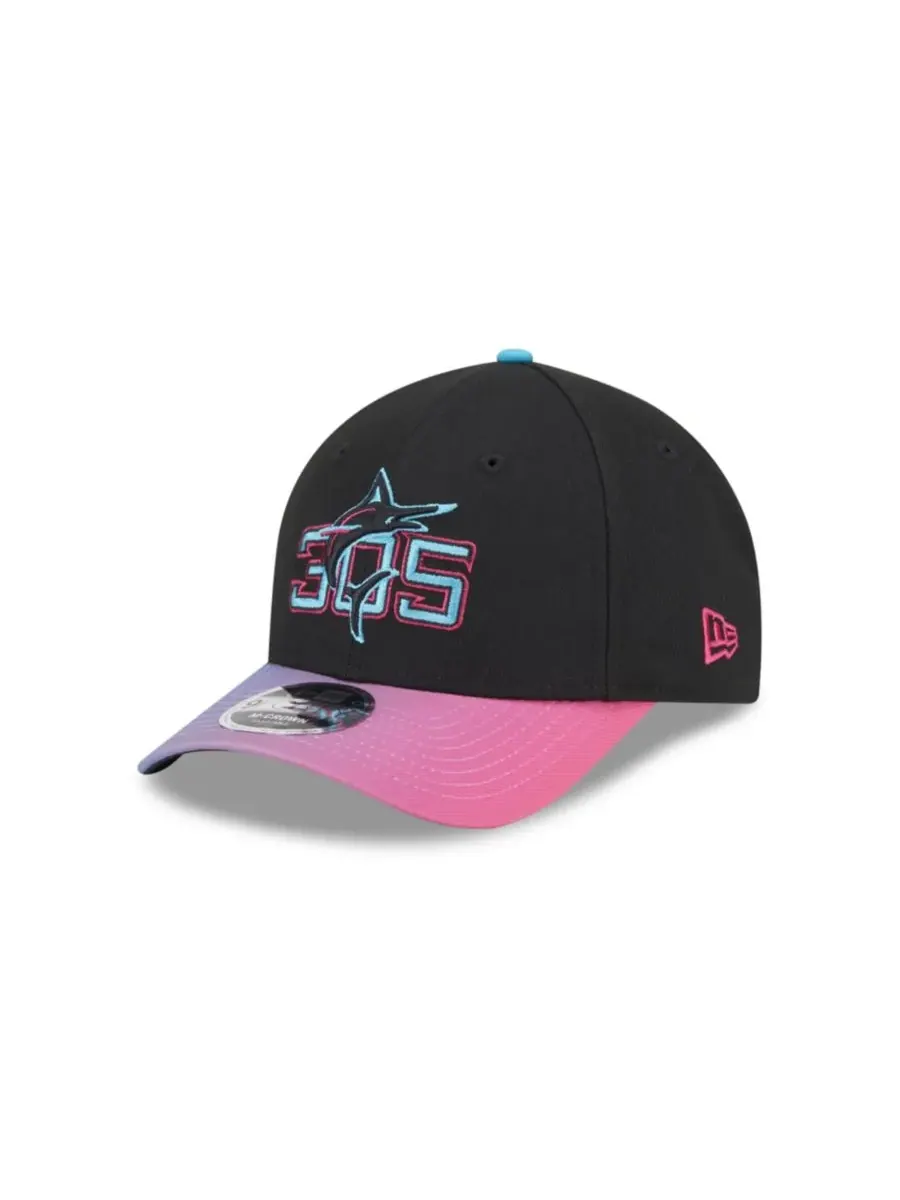 New Era Мужская черная регулируемая бейсболка Miami Marlins 2025 City Connect 9FORTY M-Crown — изображение 1 из 6, черный