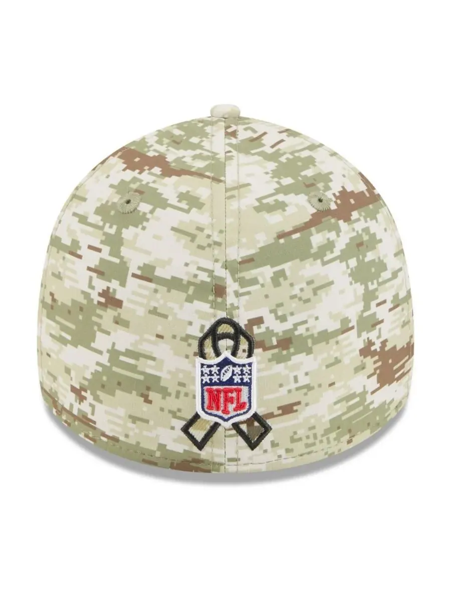 New Era Мужская кепка Cleveland Browns 2025 Salute to Service 39THIRTY Flex Hat в — изображение 2 из 4, темный зеленый