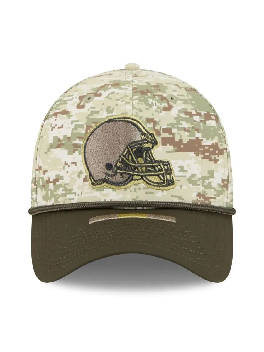 New Era Мужская кепка Cleveland Browns 2025 Salute to Service 39THIRTY Flex Hat в — изображение 4 из 4, темный зеленый