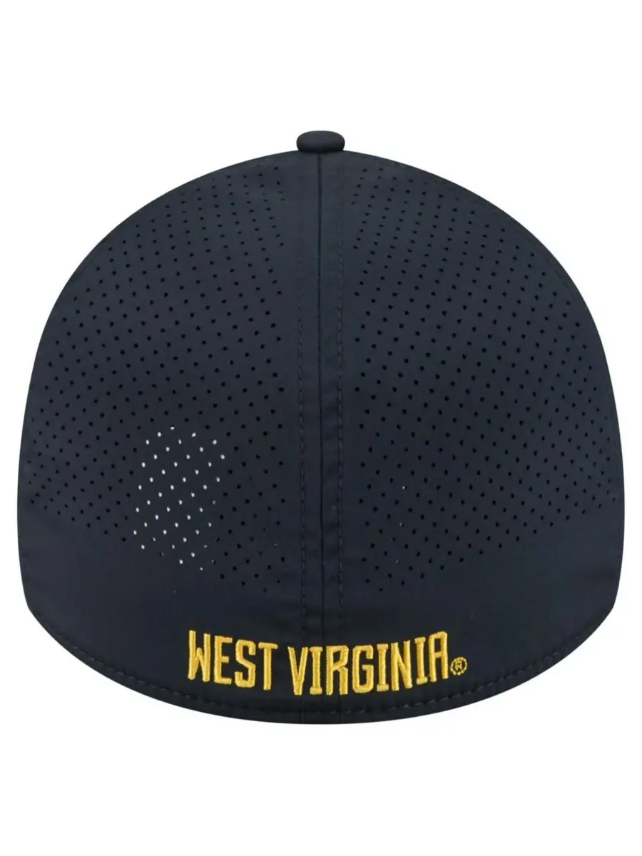 New Era Мужская темно-синяя кепка West Virginia Mountaineers Rope 39THIRTY Flex Hat — изображение 2 из 5, темно-синий