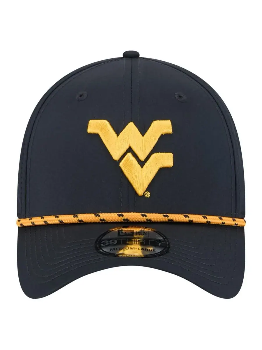 New Era Мужская темно-синяя кепка West Virginia Mountaineers Rope 39THIRTY Flex Hat — изображение 5 из 5, темно-синий