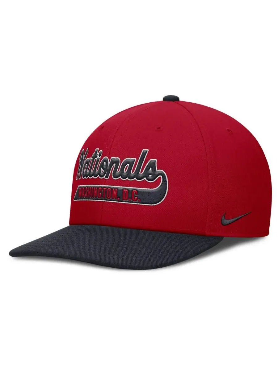 Nike Мужская бейсболка Washington Nationals Pro Performance Snapback красного/темно-синего цвета — изображение 3 из 4