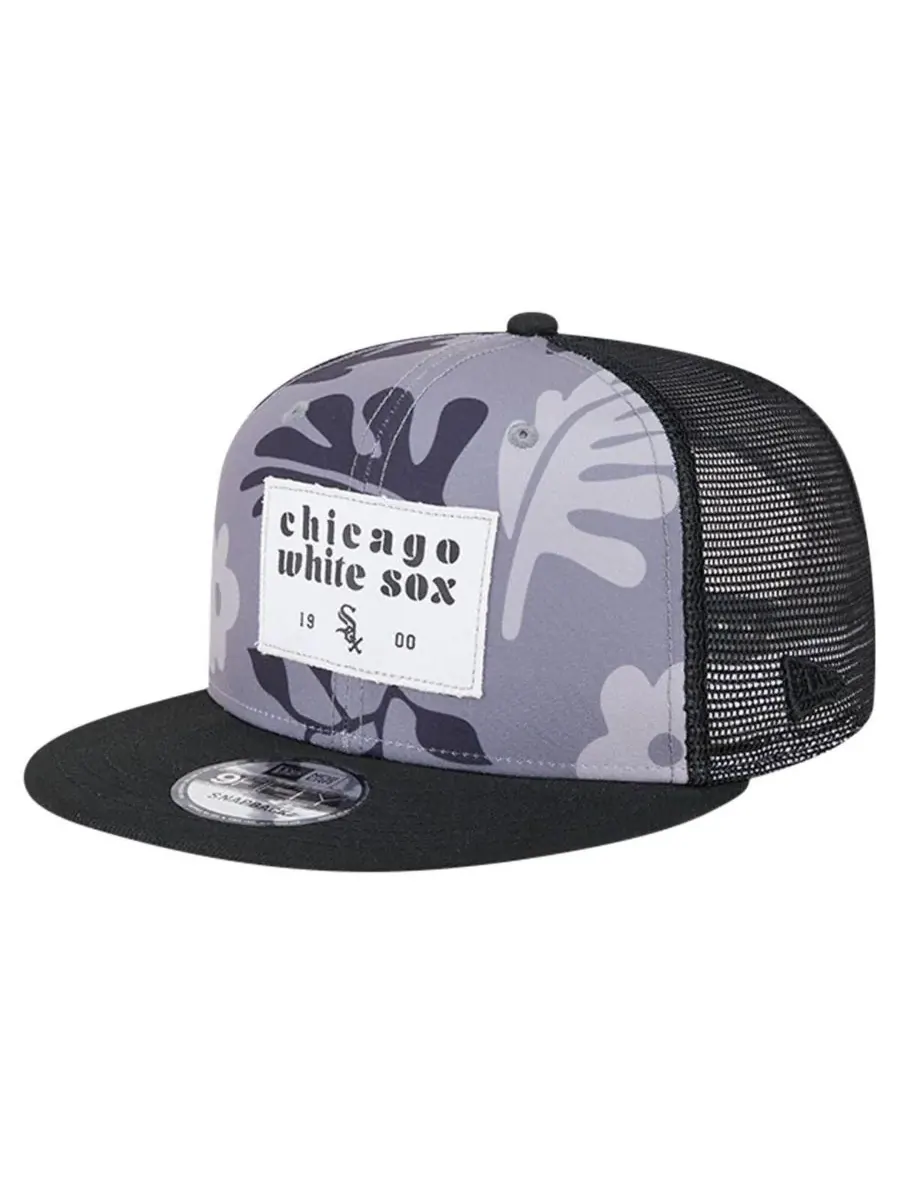 New Era Мужская черная кепка-тракер Chicago White Sox Bikini Bottom Trucker 9FIFTY Snapback — изображение 1 из 5, черный