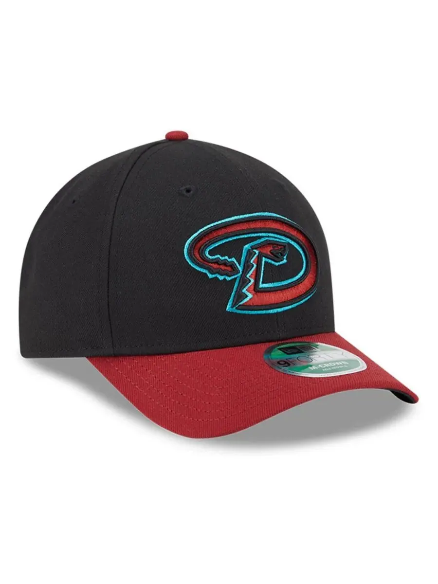 New Era Мужская регулируемая бейсболка Arizona Diamondbacks Player Replica 9FORTY — изображение 4 из 5, черный красный