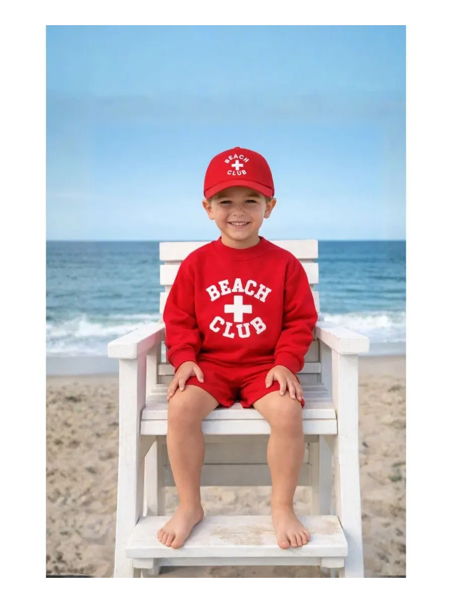 Бейсболка Bits and Bows Little/Big Unisex Beach Club Bits & Bows — изображение 2 из 5, красный