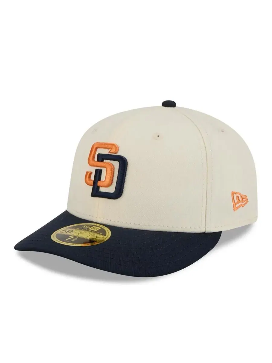 Мужская кепка San Diego Padres 2026 City Connect Low Profile 59FIFTY кремового/обсидианового цвета — изображение 1 из 5