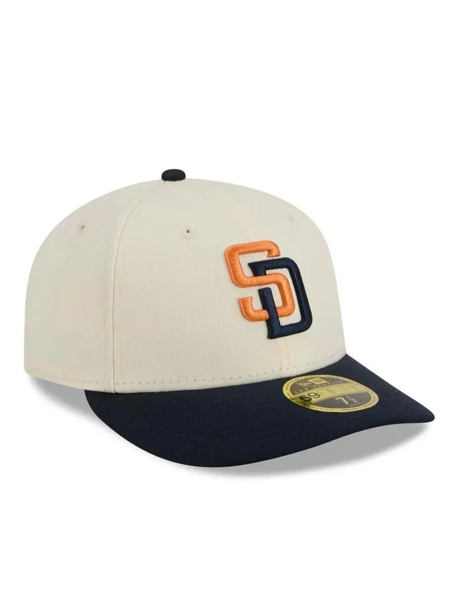 Мужская кепка San Diego Padres 2026 City Connect Low Profile 59FIFTY кремового/обсидианового цвета — изображение 2 из 5