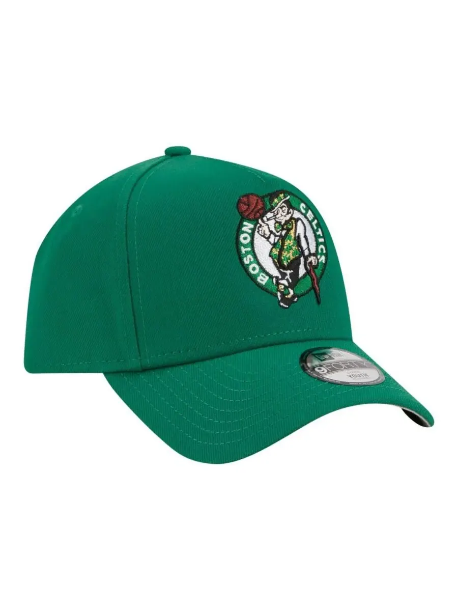 Бейсболка Big Boys and Girls Kelly Green Boston Celtics 9FORTY A-Frame Adjustable Hat New Era — изображение 2 из 5, зеленый