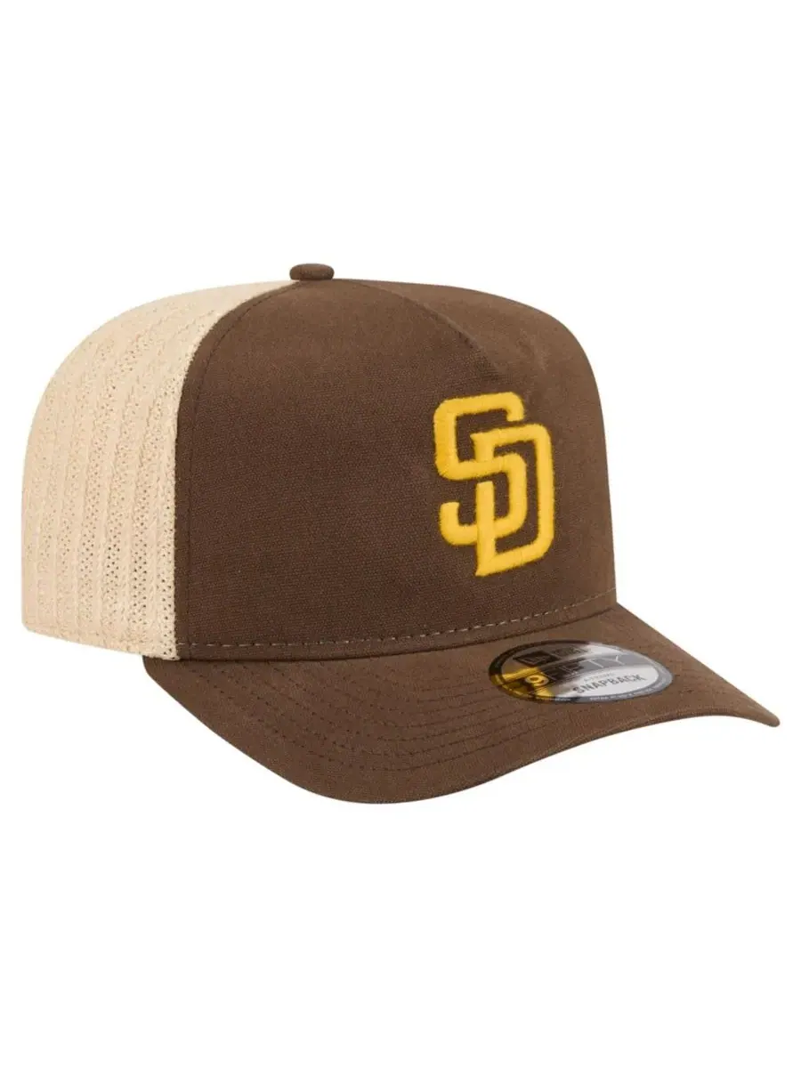 Кепка-тракер New Era Grained 9FIFTY A-Frame — изображение 4 из 5, коричневый натуральный