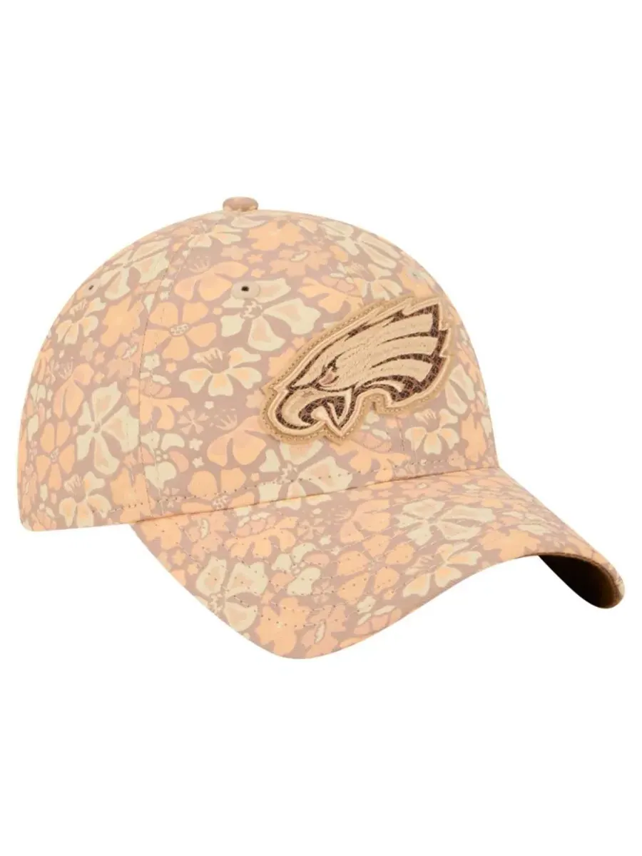 Кепка New Era Philadelphia Eagles Floral 9TWENTY — изображение 3 из 5, бежевый