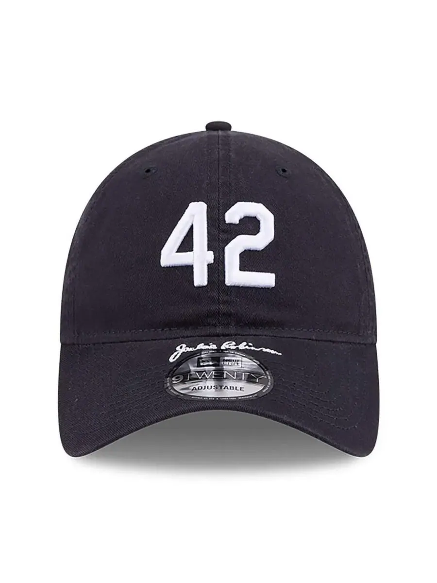 Бейсболка с вышивкой Atlanta Braves Jackie Robinson Day 9TWENTY New Era — изображение 2 из 5, темно-синий