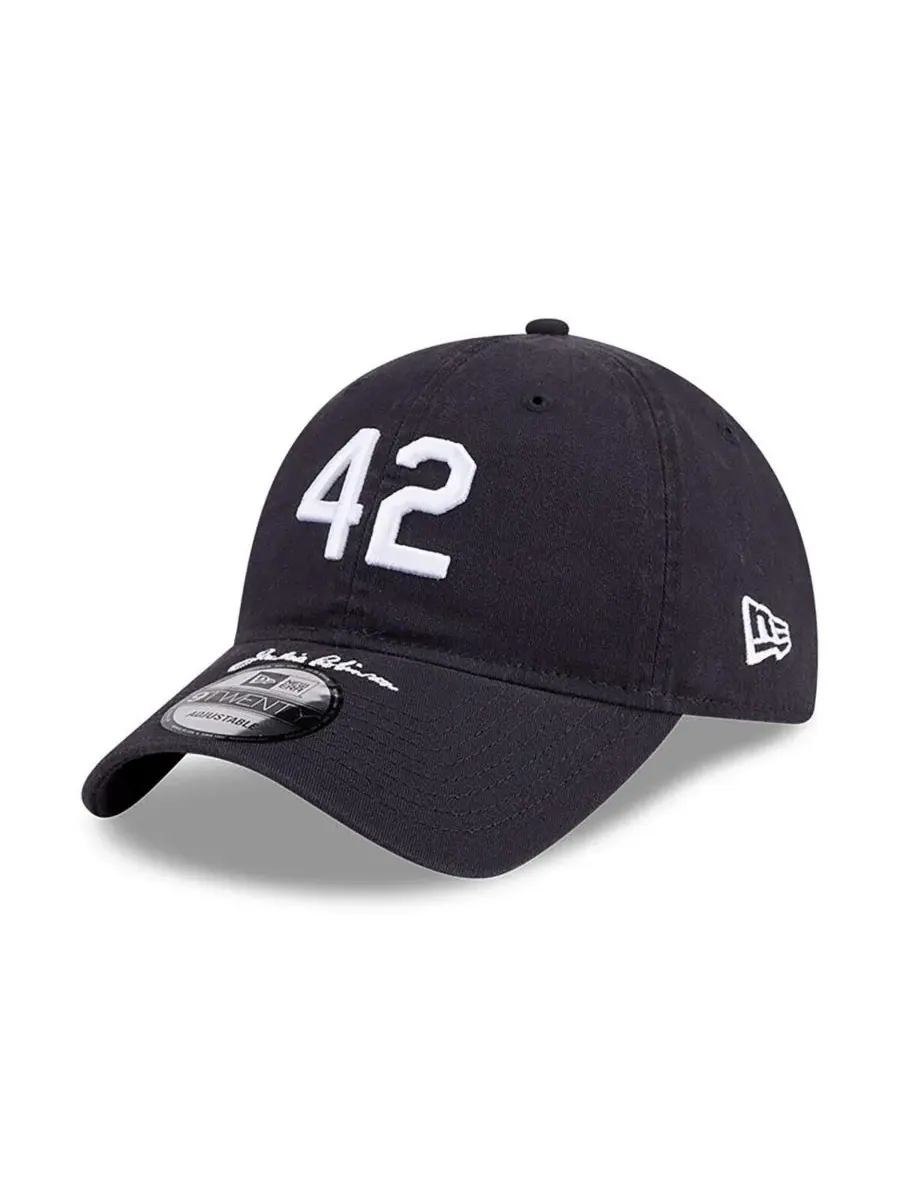 Бейсболка с вышивкой Atlanta Braves Jackie Robinson Day 9TWENTY New Era — изображение 3 из 5, темно-синий