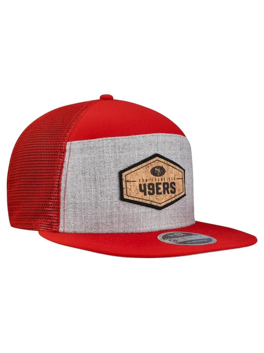 New Era Мужская серо-алая кепка-тракер San Francisco 49ers с пробковой вставкой и регулируемой — изображение 3 из 5, серый