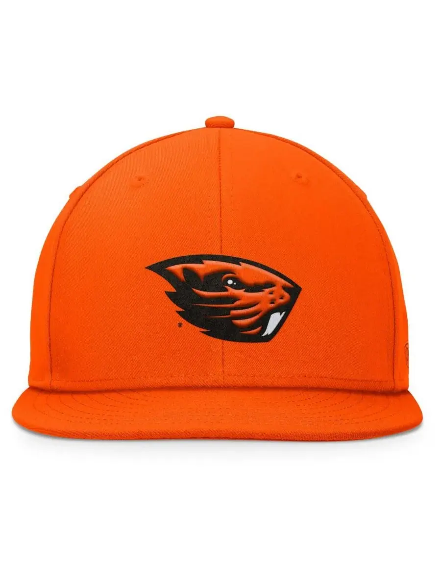 Top of the World Мужская оранжевая бейсболка Oregon State Beavers Fundamental Snapback — изображение 2 из 4, оранжевый