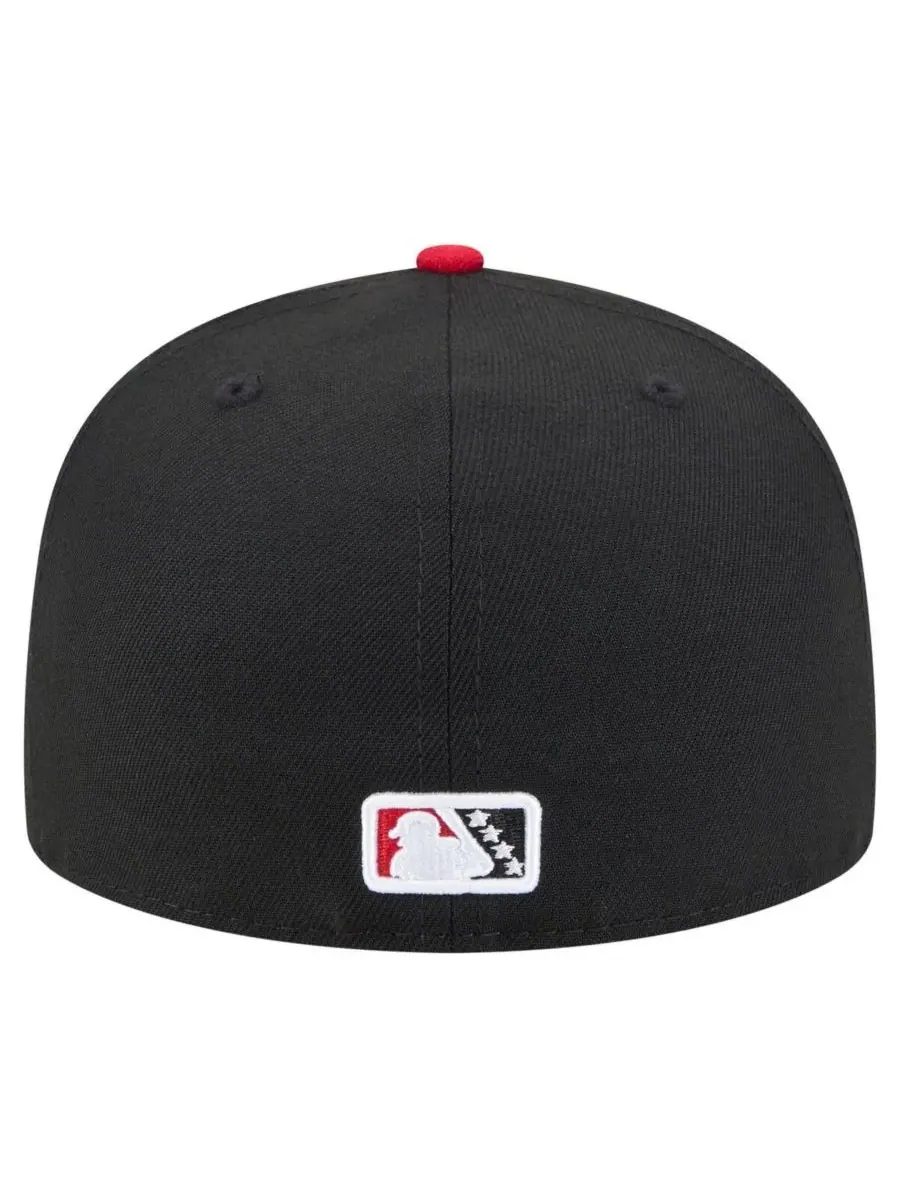 New Era Мужская кепка Fresno Grizzlies Authentic Collection 59FIFTY — изображение 4 из 4, черный красный
