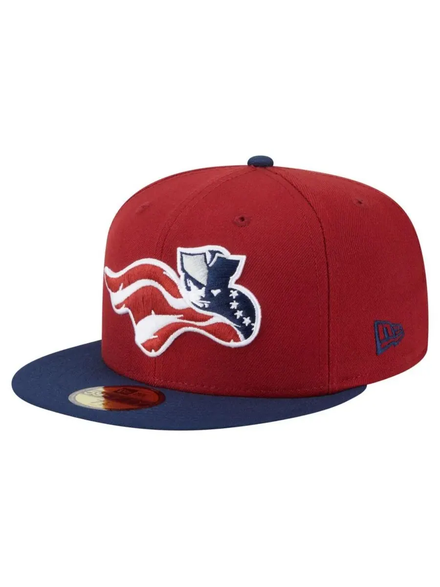 New Era Мужская бордово-синяя кепка Somerset Patriots Authentic Collection 59FIFTY Fitted Hat — изображение 1 из 4