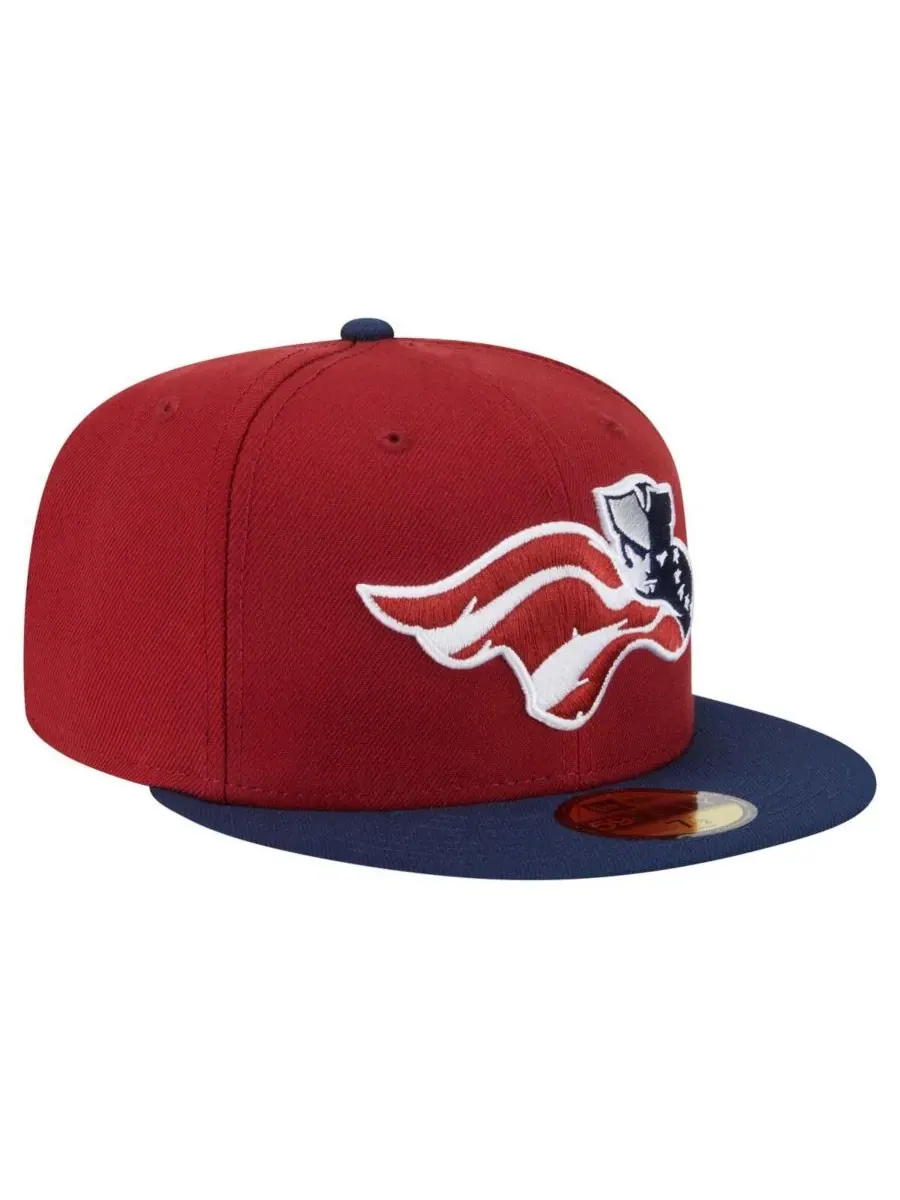 New Era Мужская бордово-синяя кепка Somerset Patriots Authentic Collection 59FIFTY Fitted Hat — изображение 3 из 4