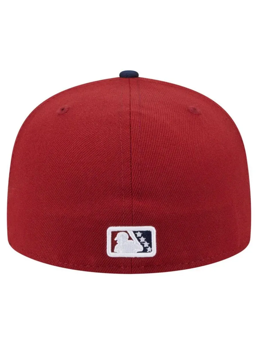 New Era Мужская бордово-синяя кепка Somerset Patriots Authentic Collection 59FIFTY Fitted Hat — изображение 4 из 4