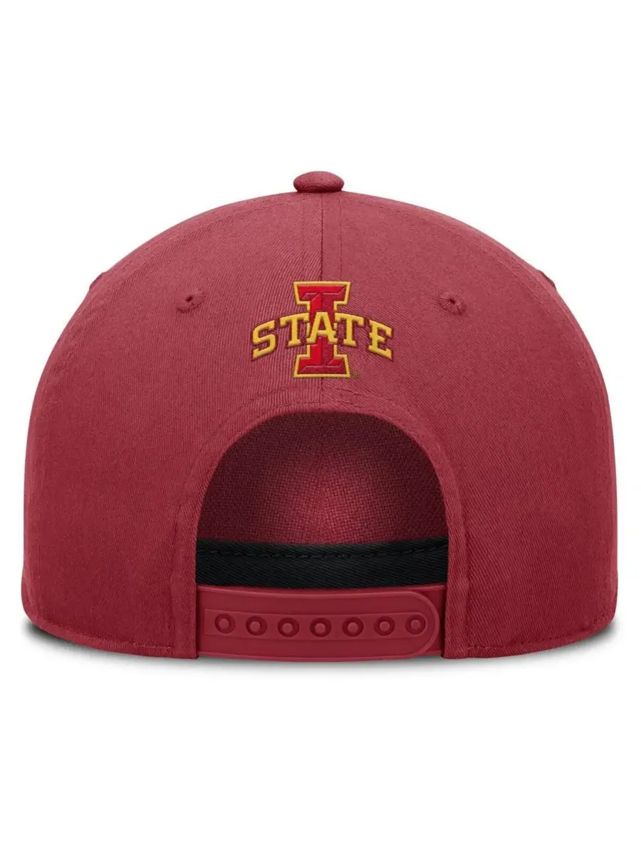 Мужская регулируемая бейсболка Cardinal Iowa State Cyclones с защитной лентой от фола Fanatics — изображение 3 из 4, красный