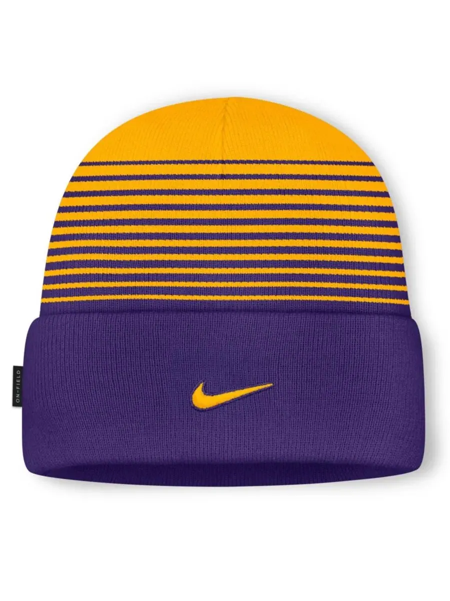 Шапка с помпоном Nike, LSU Tigers — изображение 2 из 2, фиолетовый золотистый