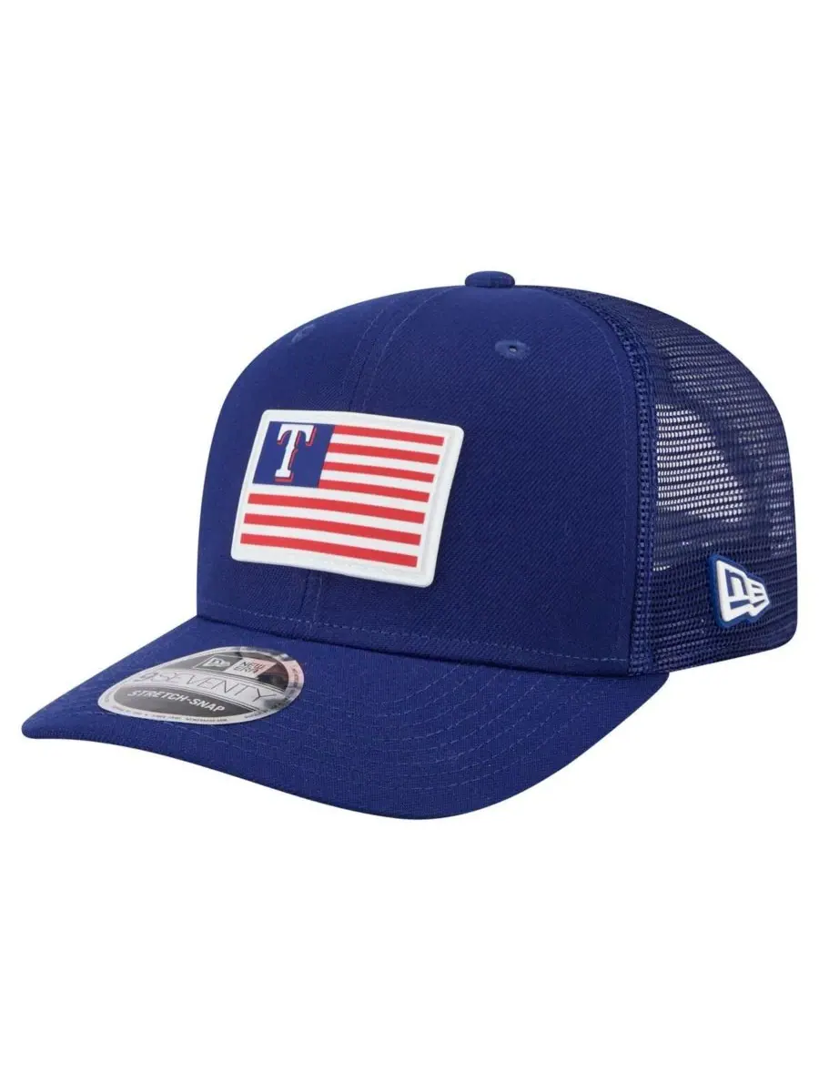 Мужская бейсболка Royal Texas Rangers Flag 9SEVENTY COOLERA с эластичными застежками New Era — изображение 1 из 4