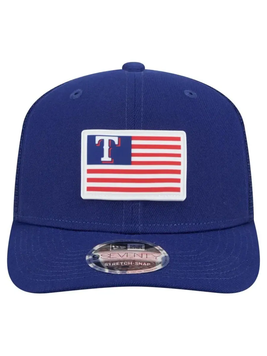 Мужская бейсболка Royal Texas Rangers Flag 9SEVENTY COOLERA с эластичными застежками New Era — изображение 3 из 4