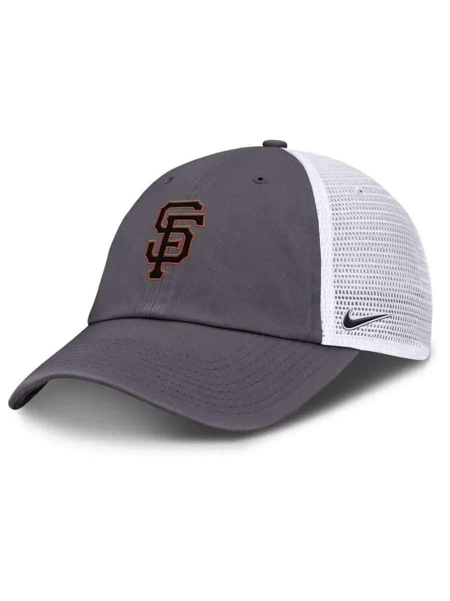 Nike Мужская серая регулируемая кепка-тракер с символикой San Francisco Giants — изображение 1 из 4, серый